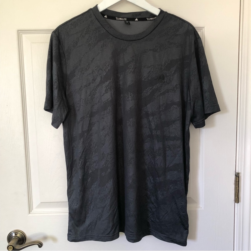 Adidas Climalite Dark Grey Pattern Tee